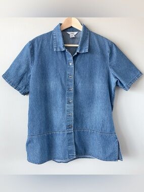 Northern Traditions Jean short sleeve shirt Large embroidered vintage country